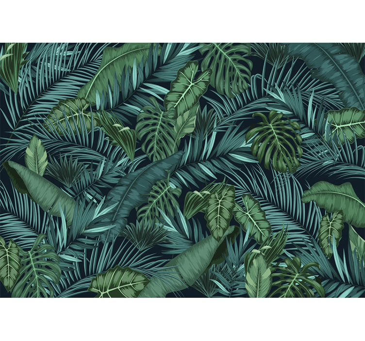 Zavjese za dnevni boravak jungle fototapeta - TenStickers