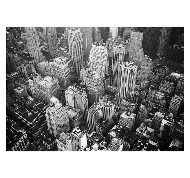 Zavjese za dnevni boravak new york aerial crno-bijele - TenStickers