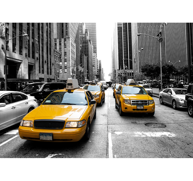 Zavjese za dnevni boravak u stilu new york taksija - TenStickers