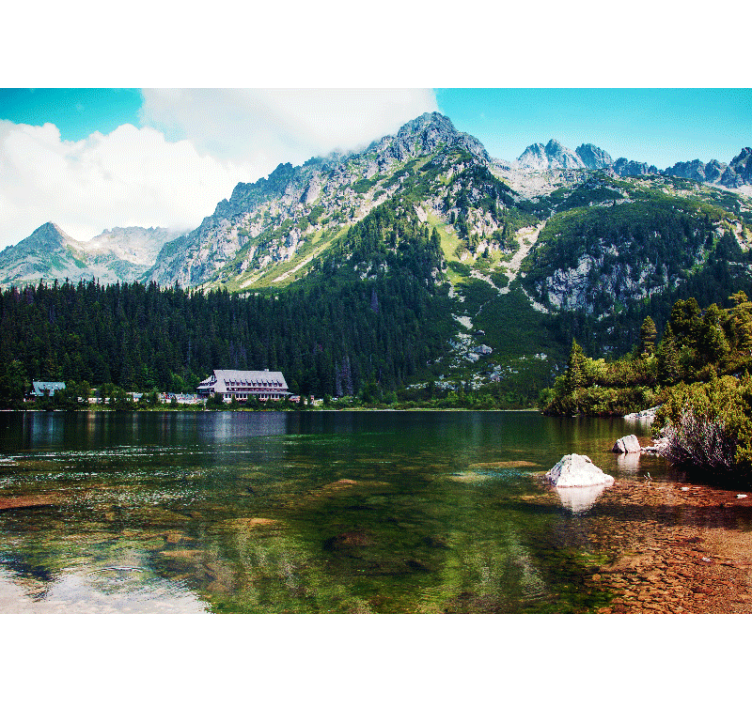 Zavjese za dnevni boravak poljski tatry jezero - TenStickers