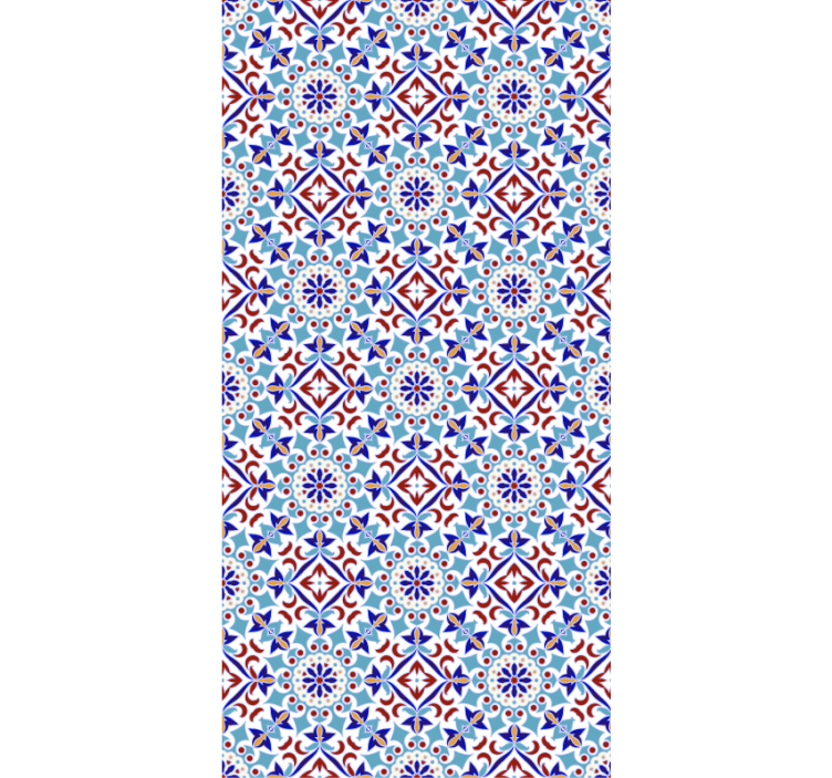 Plave zavjese s keramičkim uzorkom - TenStickers