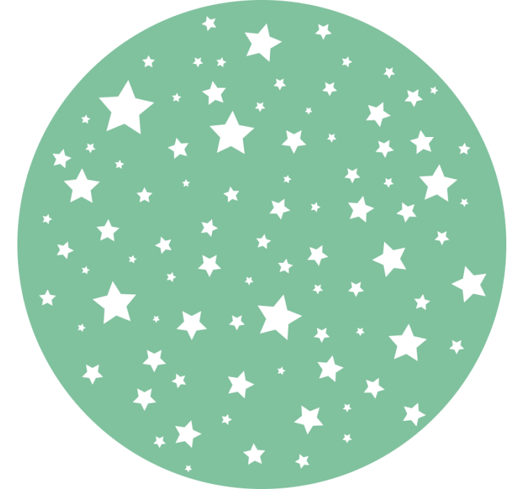 Zelene zavjese s okruglim zelenim zvijezdama - TenStickers