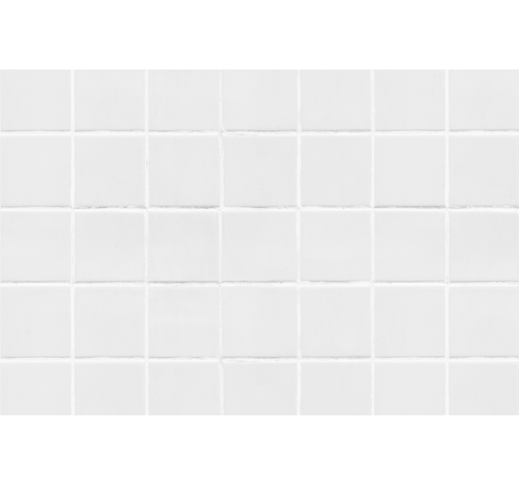 Bijele zavjese s jednostavnim pločicama - TenStickers