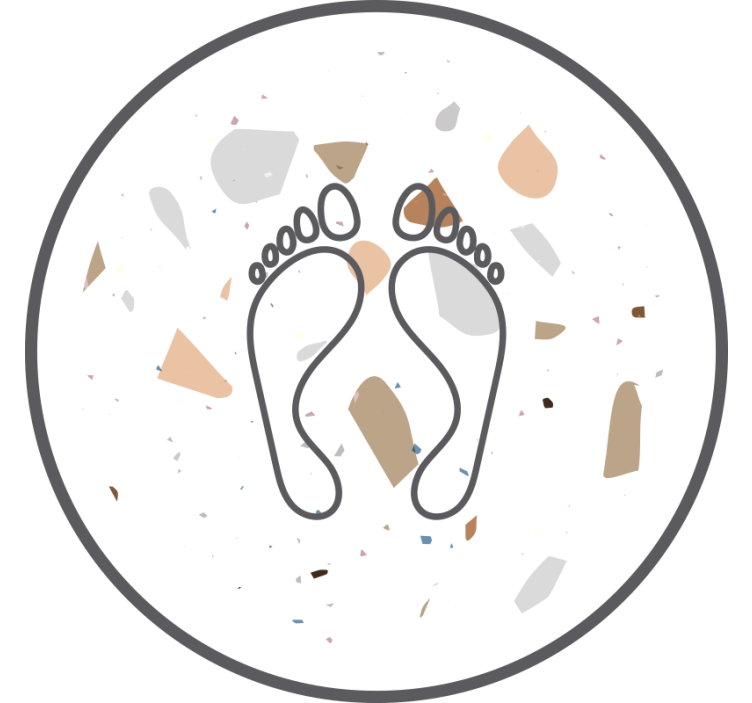 Bijele zavjese s terrazzo otiscima - TenStickers