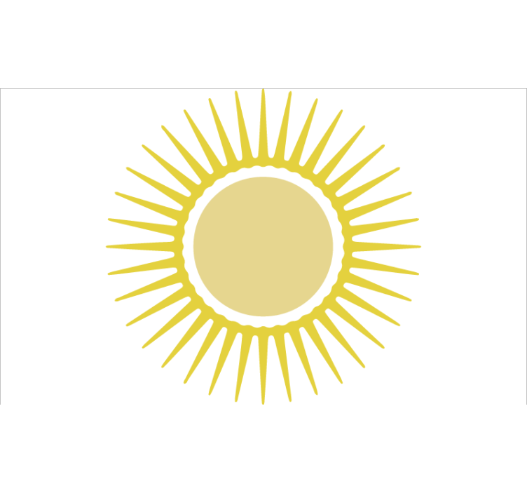 Bijele zavjese za žuto sunce - TenStickers