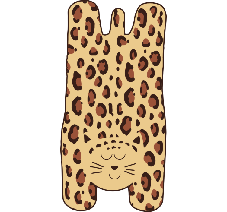 Bež zavjese s motivom dječjeg geparda - TenStickers