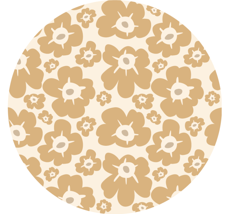 Bež zavjese s makovima u bež boji - TenStickers