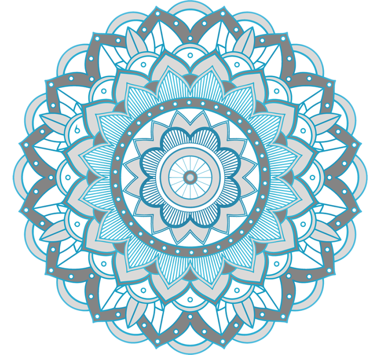 Zavjese za spavaću sobu s plavim mandala uzorkom - TenStickers
