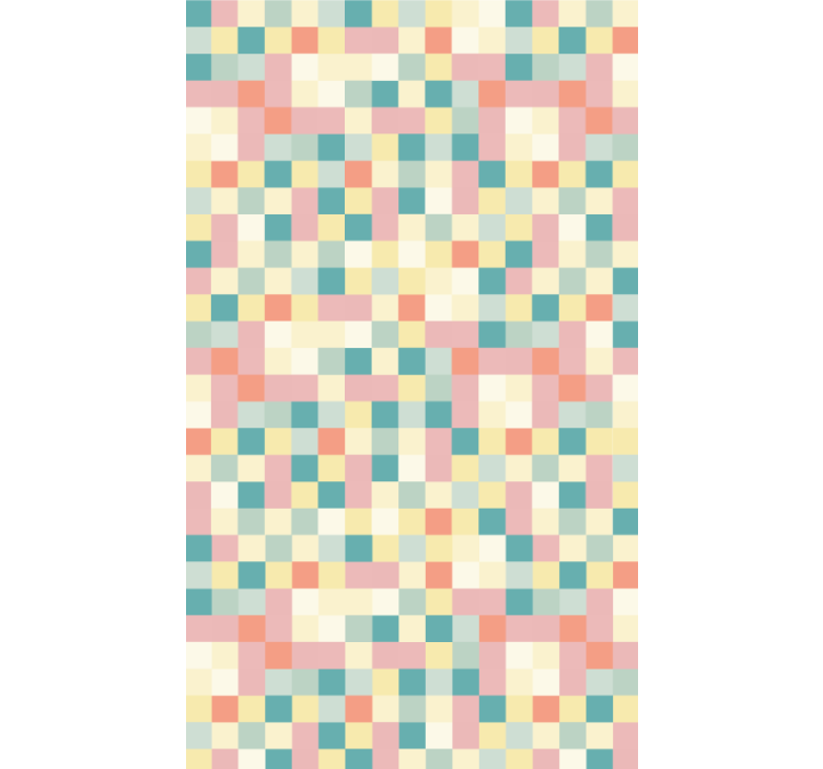Zavjese za spavaću sobu u šarenim pastelnim kvadratima - TenStickers