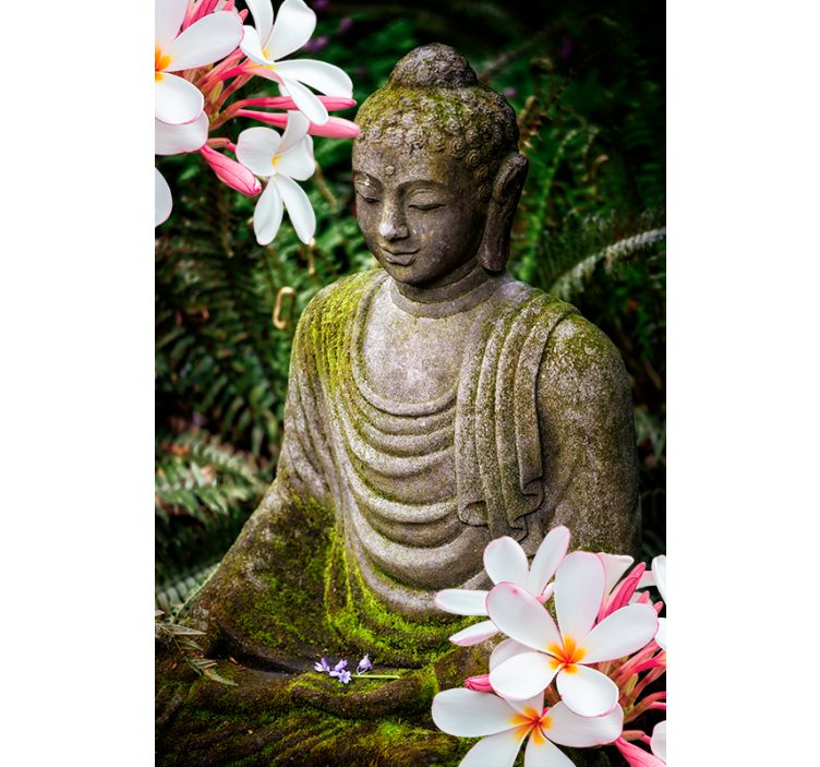 Cvjetni zeleni buddha zen Rolo zavjese - TenStickers