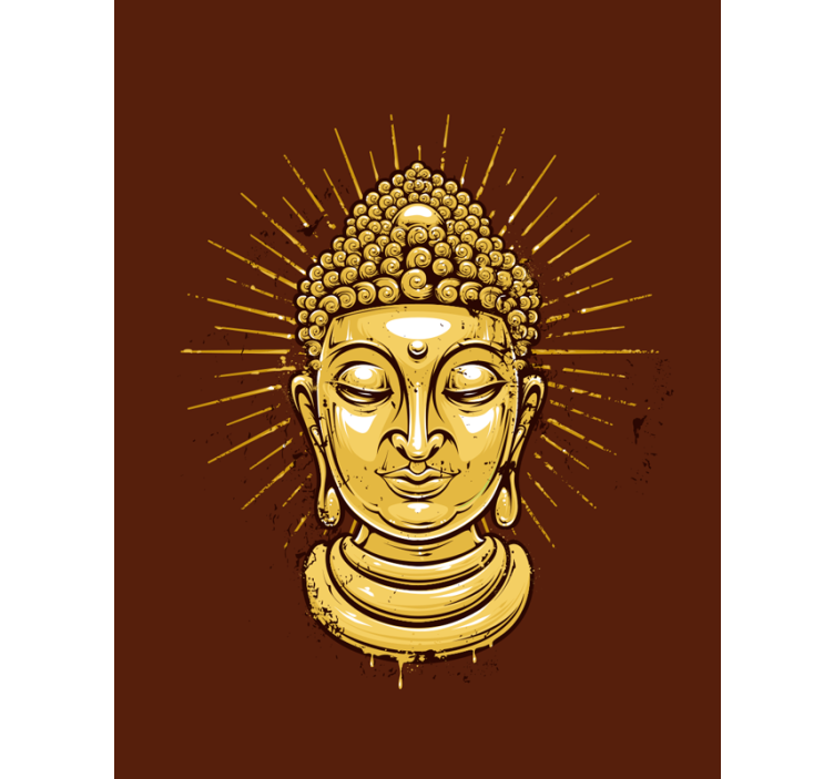 Zlatni buddha sillouhette zen Rolo zavjese - TenStickers