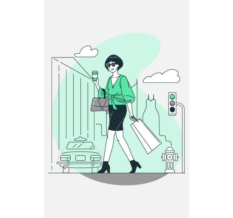 Rolo zavjese s tekstom stilski gradski život - TenStickers