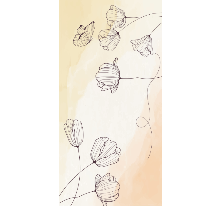 Rolo zavjese cvjetni aquarella cvjetni uzorak - TenStickers