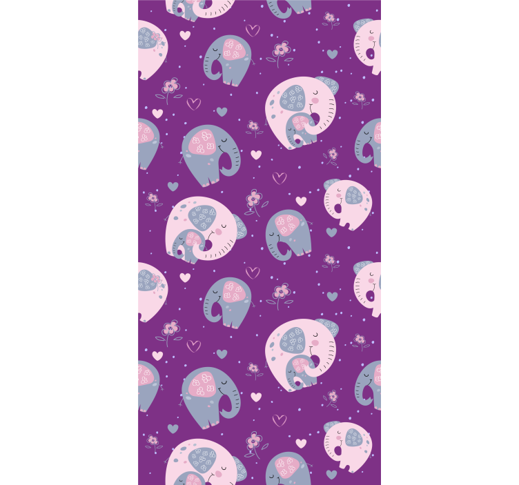 Rolo zavjese životinje slatki uzorak slona - TenStickers