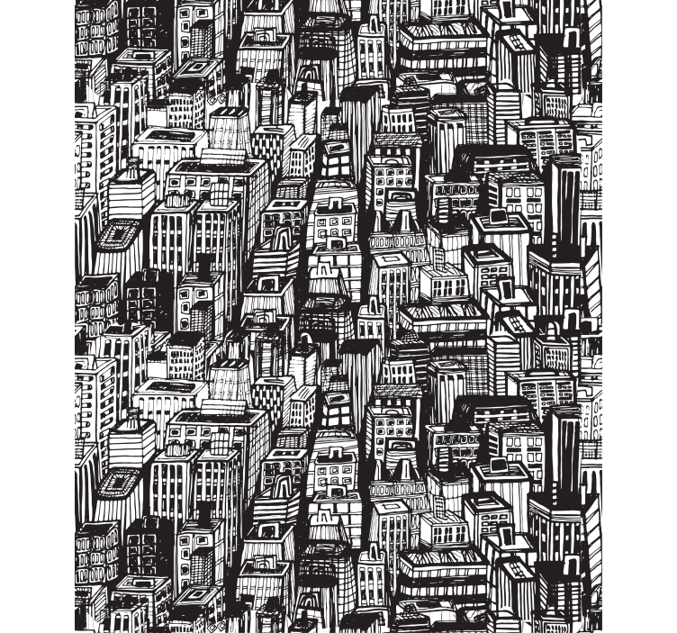 Rolo zavjese karta svijeta pregled horizonta grada - TenStickers