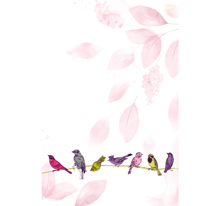 Rolo zavjese više životinja ptice na grani - TenStickers