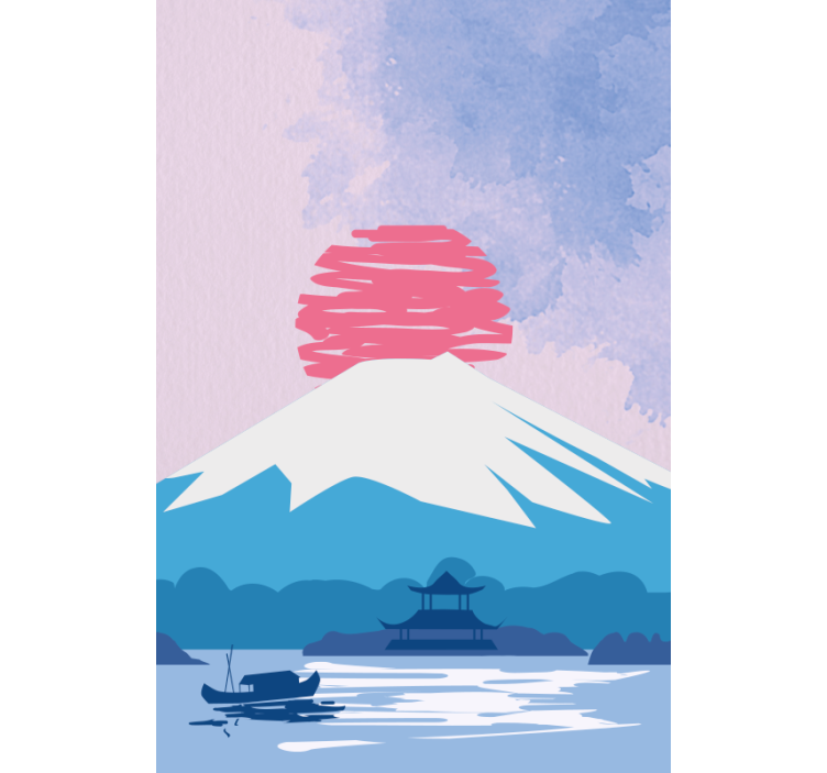 Rolo zavjese izvornik pejzaž mount fuji - TenStickers