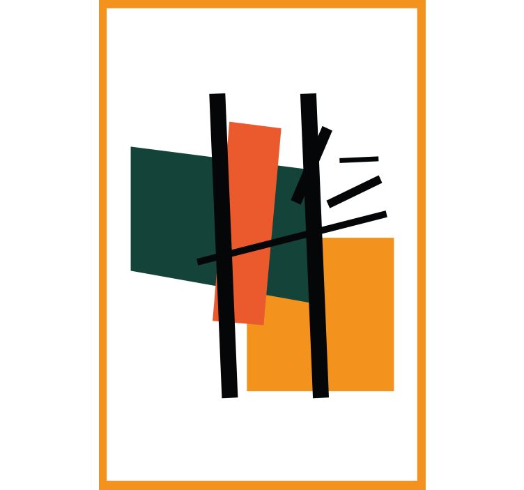 Rolo zavjese moderna sastav geometrijskih blokova - TenStickers