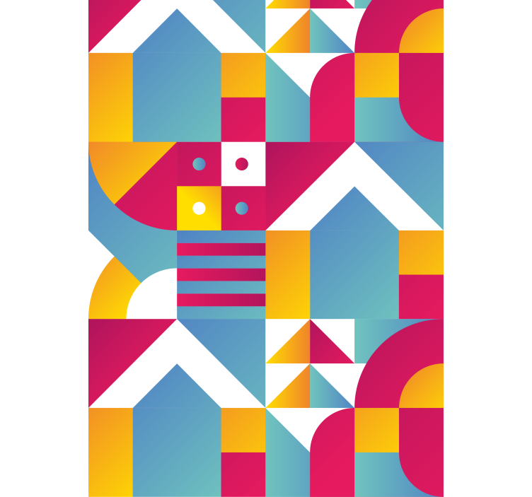 Rolo zavjese moderna geometrijski urbani uzorci - TenStickers