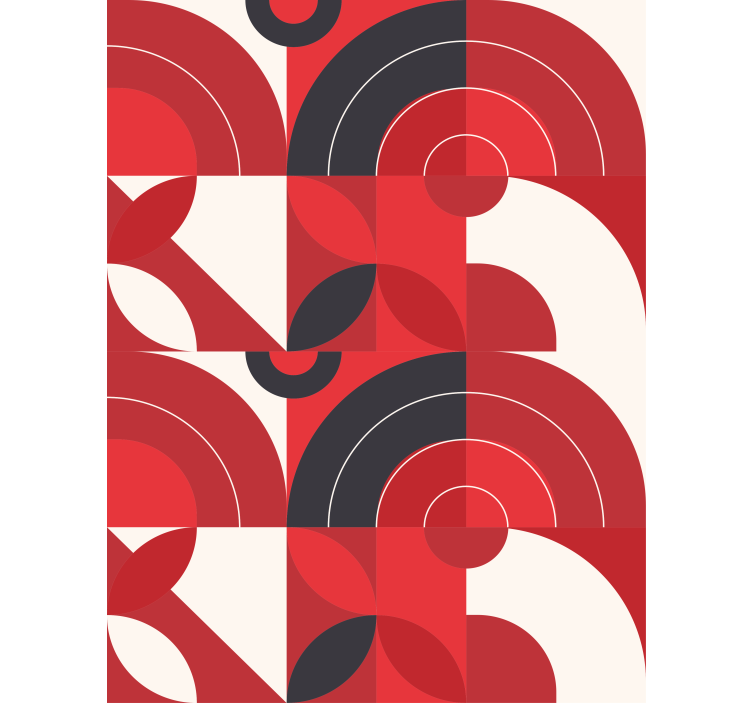 Rolo zavjese moderna geometrijski crveni krugovi - TenStickers