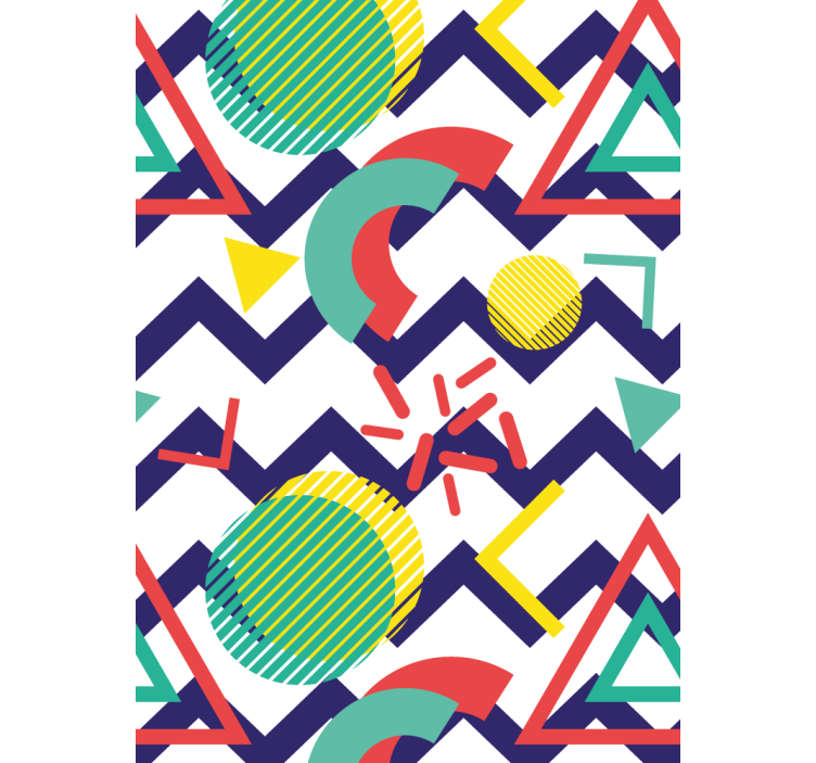 Jake boje geometrijsko slikanje rolo zavjesa slikarstvo - TenStickers