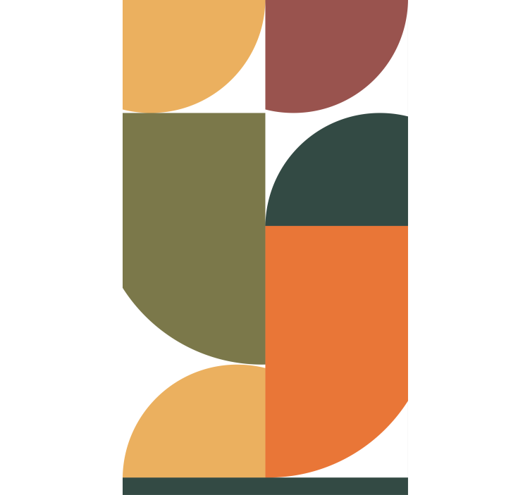 Apstraktna geometrijska umjetnost rolo zavjesa slikarstvo - TenStickers