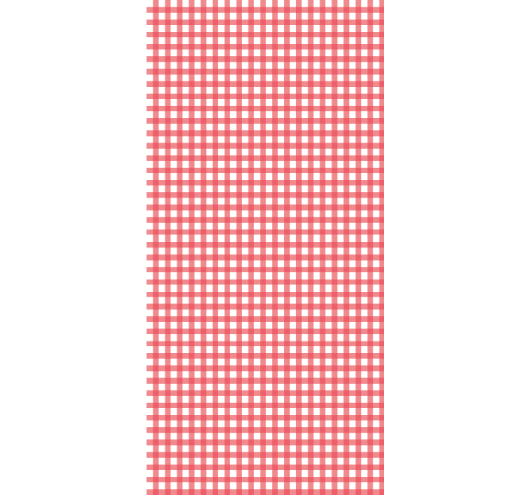 Crvena provjerena dekoracija kuhinjska zavjesa - TenStickers