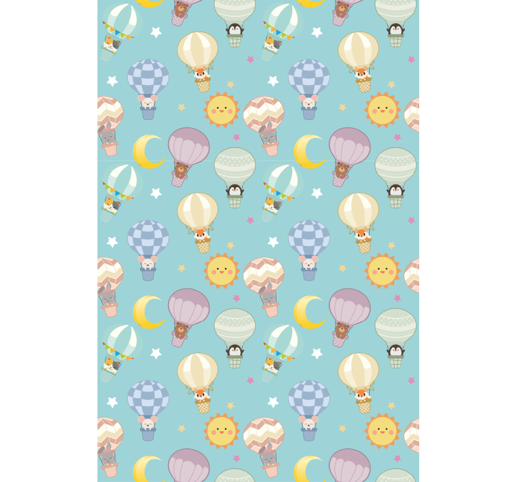 Zavjese za dječju sobu baloni i sunca - TenStickers