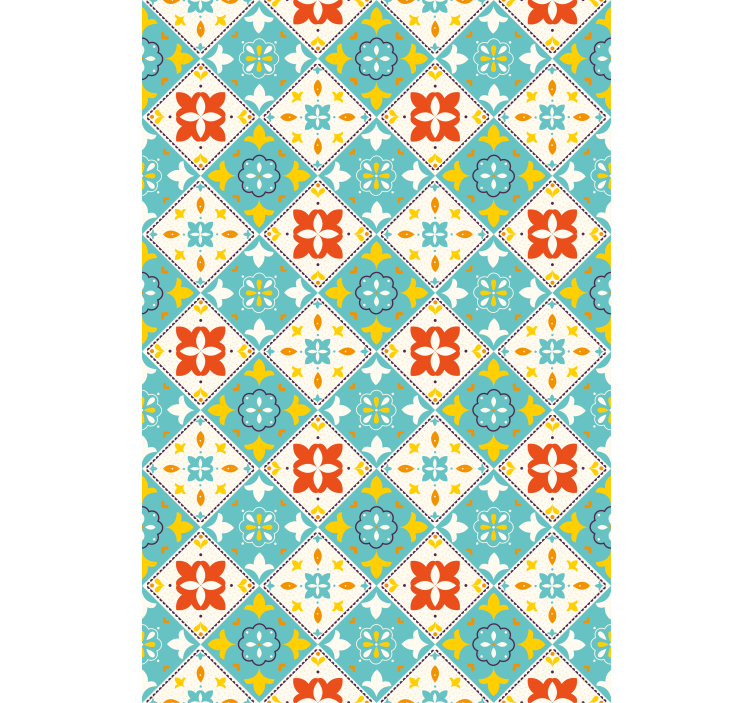 Rolo zavjese kupaonica plave i bež pločice - TenStickers