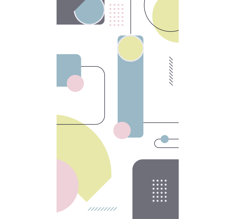 Rolo zavjese moderna igraju se geometrijski oblici - TenStickers