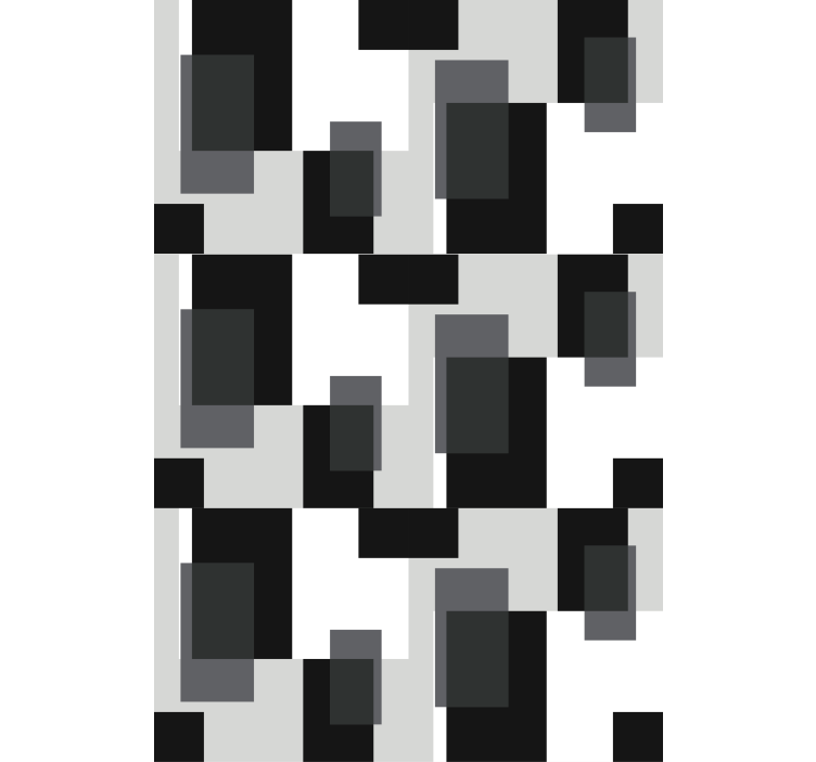 Crno -bijele boje blokira dnevni boravak rolo zavjesa - TenStickers