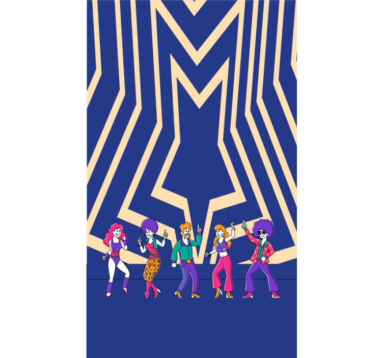 Ljudi koji plešu u noćnom klubu Rolo zavjese tinejdžeri - TenStickers