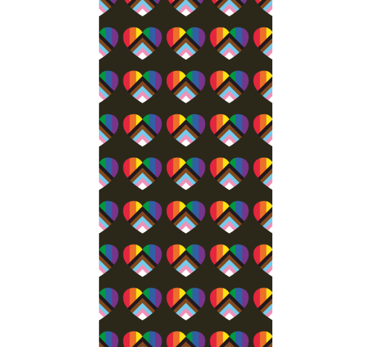 Rolo zavjese zabava živopisni uzorak srca - TenStickers