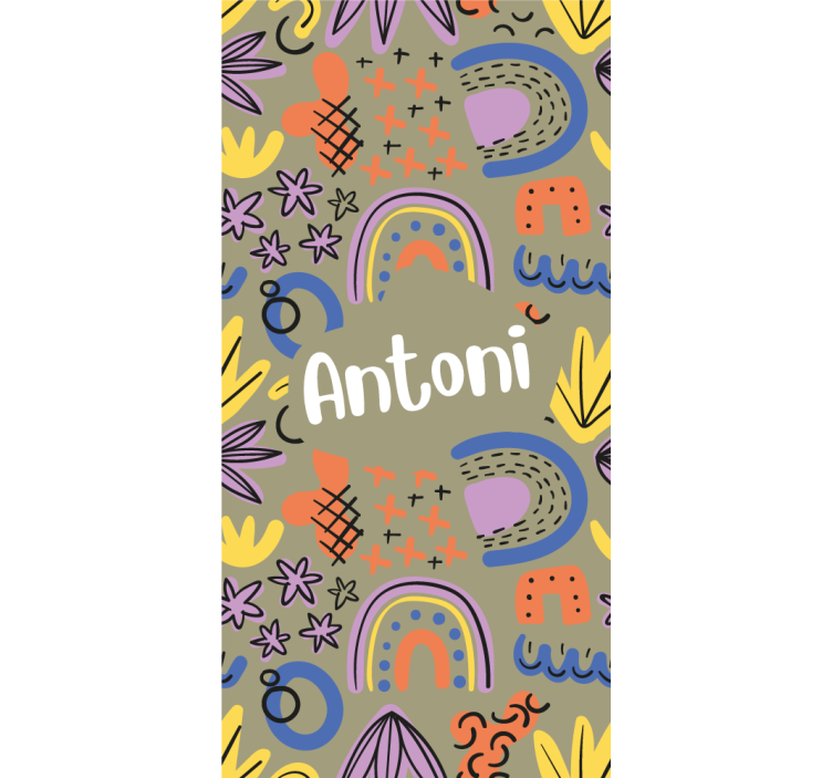 šareni uzorak maslinastozelena prozorska rolo zavjese - TenStickers