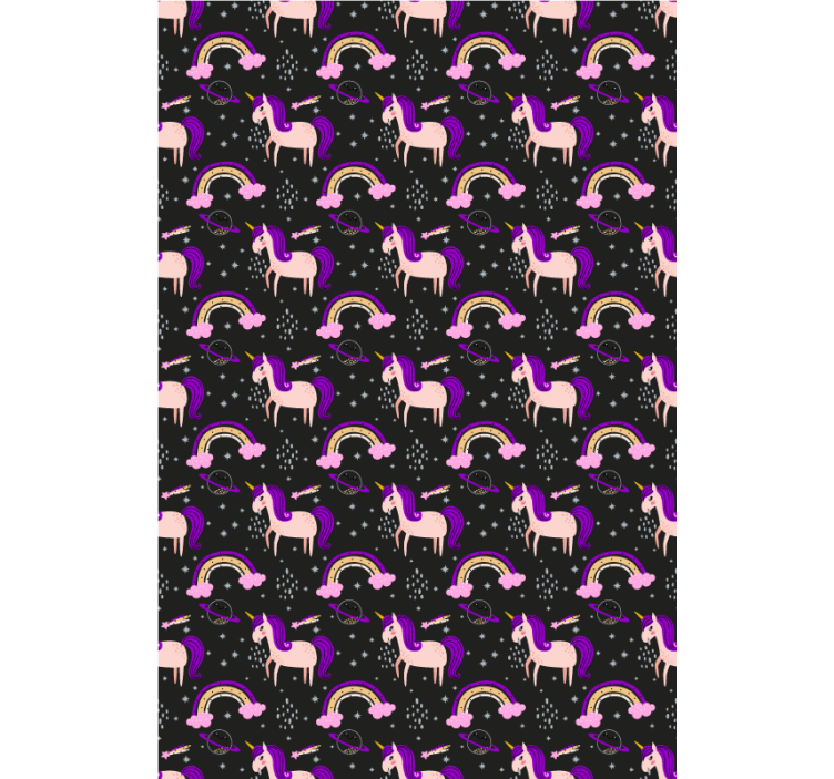 Zavjese za dječju sobu s ružičastim jednorozima i lukovima - TenStickers