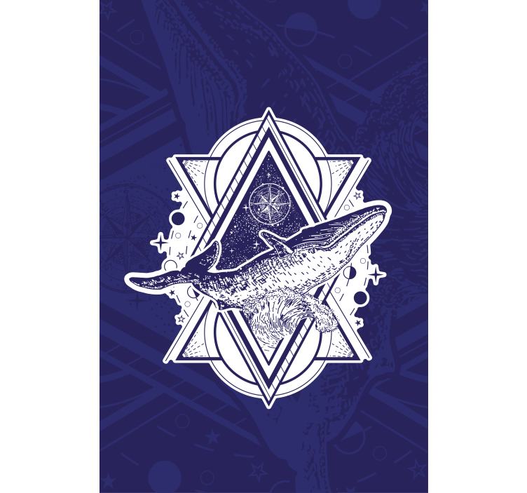 Rolo zavjese životinje masivna silueta kita - TenStickers