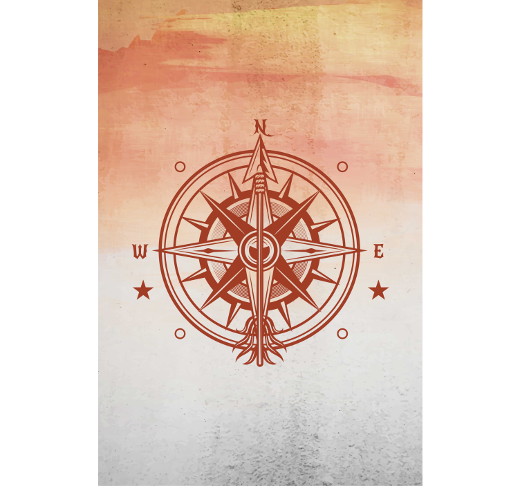 Rolo zavjese karta svijeta navigacija kompasom - TenStickers
