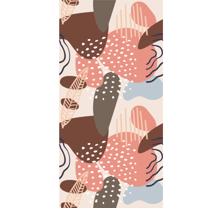 Apstraktne gljive više cvijeća i Rolo zavjese biljka - TenStickers