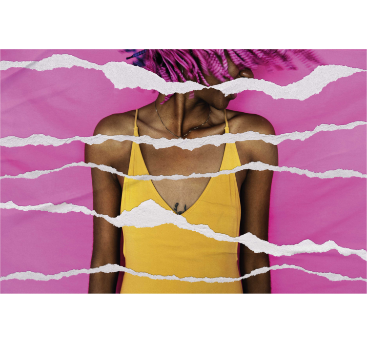 Rolo zavjese s crtežima u efektu poderanog papira - TenStickers