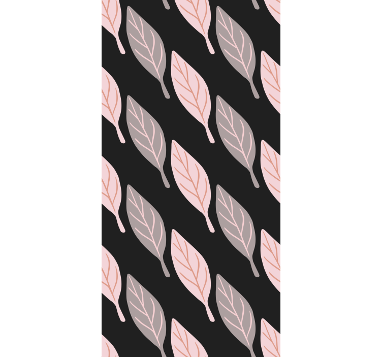 Ružičasto i sivo šumsko lišće i Rolo zavjese biljka - TenStickers