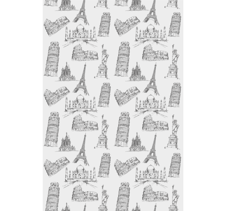 Rolo zavjese izvornik siluete poznatih znamenitosti - TenStickers