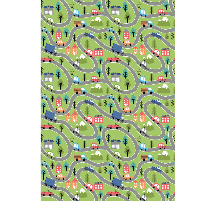 Zavjese za dječju sobu šarene ceste za vozila - TenStickers