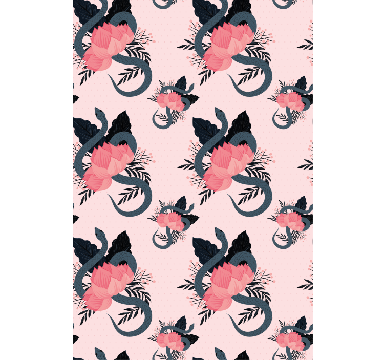 Rolo zavjese cvijeće i biljke cvjetni i zmijski dizajn - TenStickers