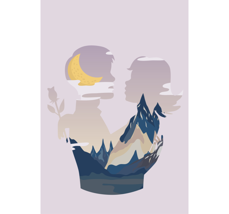 Rolo zavjese izvornik prizor noćnih planina - TenStickers