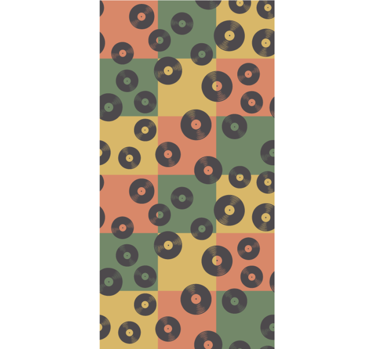 Rolo zavjese više berba retro vinilne ploče - TenStickers