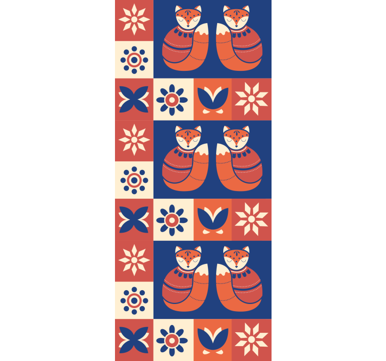 Rolo zavjese životinje šarmantni uzorci lisice - TenStickers