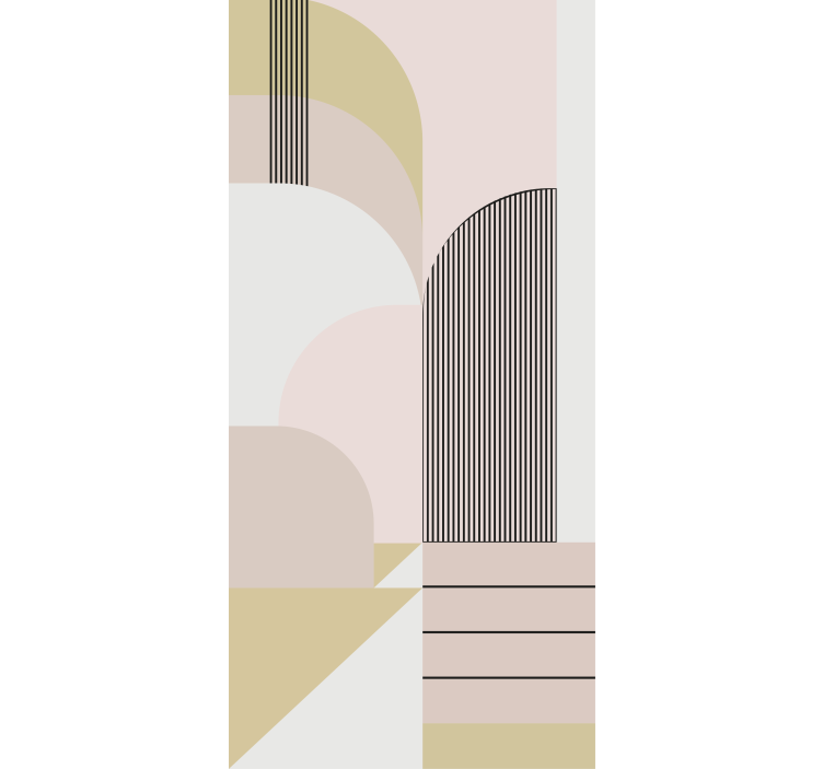 Rolo zavjese moderna dizajn geometrijske krivulje - TenStickers