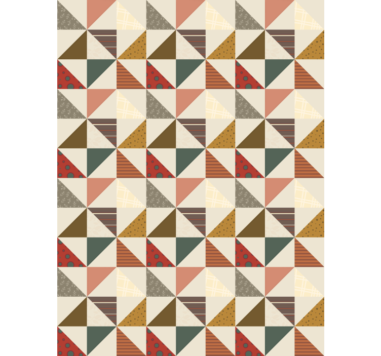 Patchwork geometrijski više vintage rolo zavjesa - TenStickers