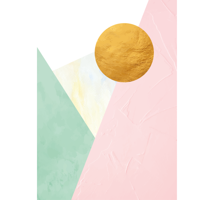 Rolo zavjese moderna dizajn zlatnog kruga - TenStickers