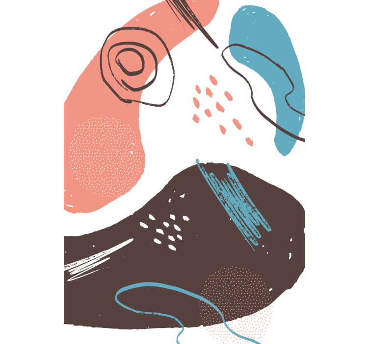 Grunge zidna umjetnost kist dnevna soba Rolo zavjese - TenStickers